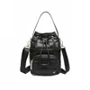Like Dreams Women's Lucky Quilted Puffer Bucket Crossbody Bag In Black In Black