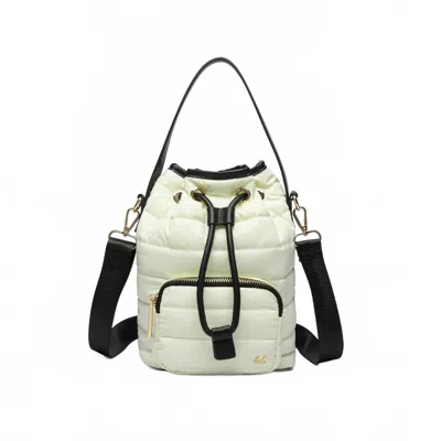 Like Dreams Women's Lucky Quilted Puffer Bucket Crossbody Bag In Ivory In Multi