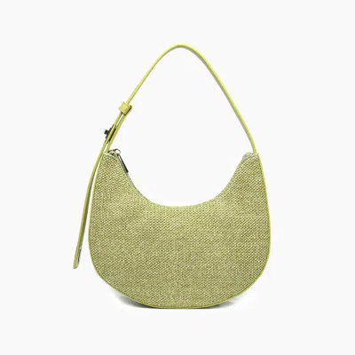 Like Dreams Women's Luna Spring Straw Mini Shoulder Bag In Light Green