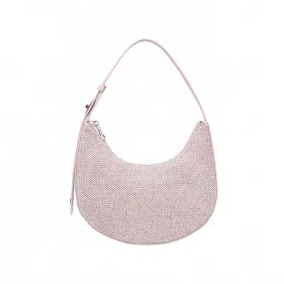 Like Dreams Women's Luna Spring Straw Mini Shoulder Bag In Lilac In Blue