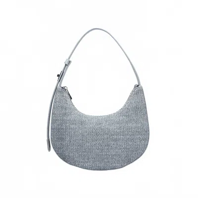 Like Dreams Women's Luna Spring Straw Mini Shoulder Bag In Soft Blue