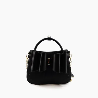 Like Dreams Women's Madeline Bow Vegan Crossbody Bag In Black