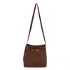 Like Dreams Women's Midnight Quilted Suede Mini Tote Bag In Brown In Brown