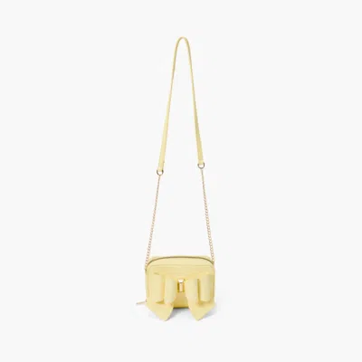 Like Dreams Women's Mini Boxy Bow Vegan Crossbody Bag In Yellow