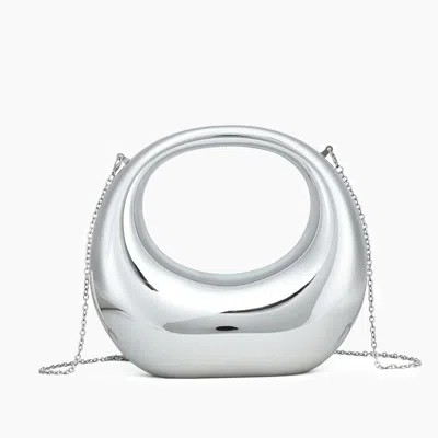 Like Dreams Women's Moonlit Love Metallic Clear Clutch Bag In Silver