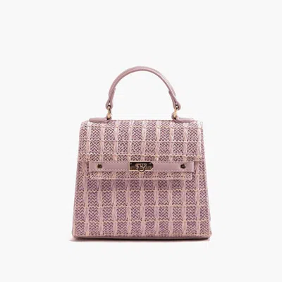 Like Dreams Women's Neo Pastel Straw Crossbody Bag In Lilac In Blue