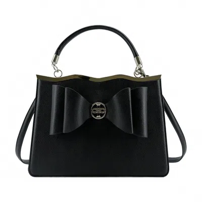 Like Dreams Women's Noa Structured Bowtie Crossbody Bag In Black