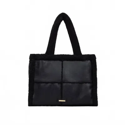 Like Dreams Women's North Everyday Vegan Sherpa Tote Bag In Black