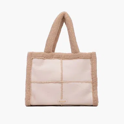 Like Dreams Women's North Everyday Vegan Sherpa Tote Bag In Ivory In Beige
