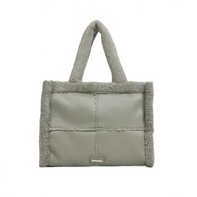 Like Dreams Women's North Everyday Vegan Sherpa Tote Bag In Sage In Multi