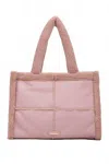 Like Dreams Women's North Everyday Winter Sherpa Tote Bag In Mauve In Pink