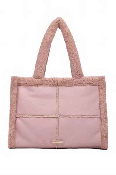 Like Dreams Women's North Everyday Winter Sherpa Tote Bag In Mauve In Pink
