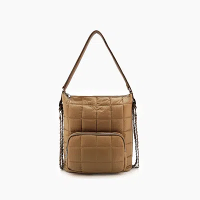 Like Dreams Women's Odette Convertible Quilted Puffer Bag In Taupe In Gray