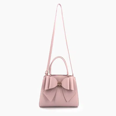 Like Dreams Women's Park Bow Vegan Satchel Crossbody Bag In Blush In Pink
