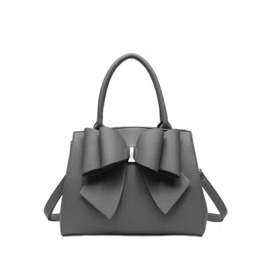Like Dreams Women's Park Bow Vegan Satchel Crossbody Bag In Frost Grey In Multi