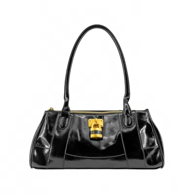 Like Dreams Women's Pecan Lock East West Shoulder Bag In Black