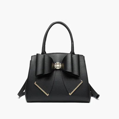Like Dreams Women's Poppy Bowtie Top Handle Satchel Bag In Black