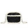Like Dreams Women's Pumpkin Patch Vegan Sherpa Crossbody Bag In Black In Black
