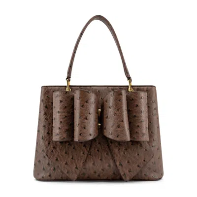 Like Dreams Women's Remi Embossed Bow Satchel Bag In Brown