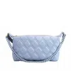 Like Dreams Women's Ruby Baguette Vegan Quilted Crossbody Bag In Blue In Blue