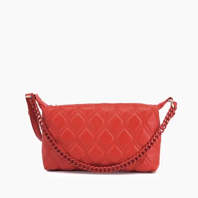 Like Dreams Women's Ruby Baguette Vegan Quilted Crossbody Bag In Red