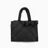Like Dreams Women's Serenity Bow Puffer Tote Bag In Black In Black