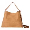 Like Dreams Solace Suede Top Handle Small Satchel Bag In Brown