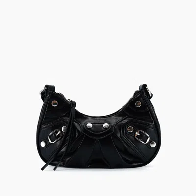 Like Dreams Women's Soleil Studded Moon Crossbody Bag In Black