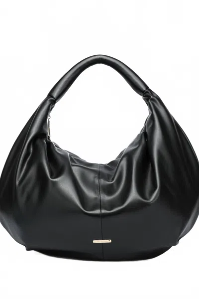 Like Dreams Women's Wanderlust Tote Scrunchie Hobo Bag In Black