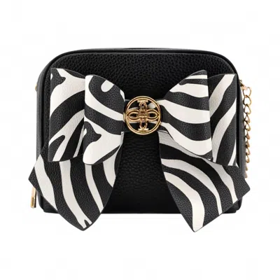 Like Dreams Women's Zebra Bow Mini Crossbody Bag In Black In Red