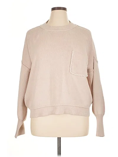 Pre-owned Like Love Pullover Sweater In Tan