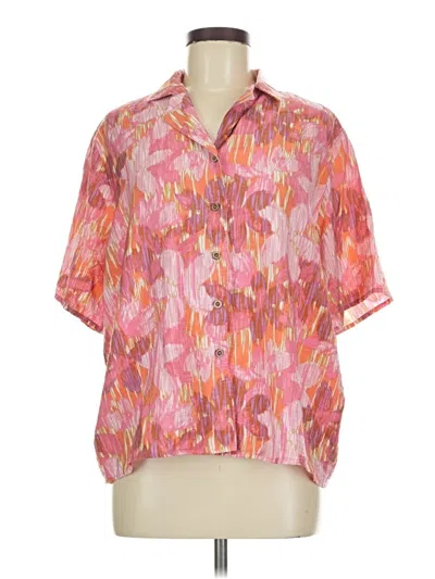 Pre-owned Like Love Short Sleeve Blouse In Pink