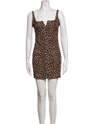 Pre-owned Likely Animal Print Mini Dress W/ Tags In White