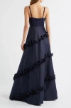 Likely Arissa Ruffle Ballgown In Blue