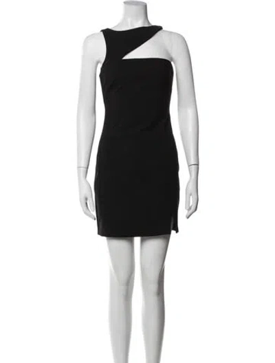 Pre-owned Likely Asymmetrical Mini Dress In Black