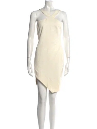 Pre-owned Likely Asymmetrical Mini Dress In Neutrals