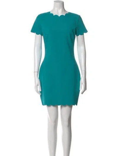 Pre-owned Likely Bateau Neckline Mini Dress In Green