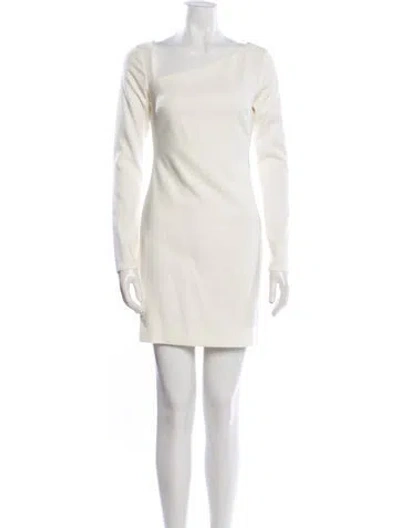 Pre-owned Likely Bateau Neckline Mini Dress In Neutral