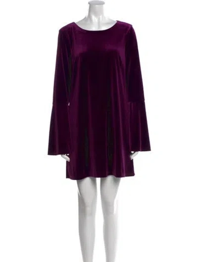 Pre-owned Likely Bateau Neckline Mini Dress In Purple