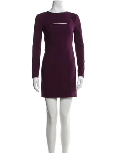 Pre-owned Likely Bateau Neckline Mini Dress In Purple