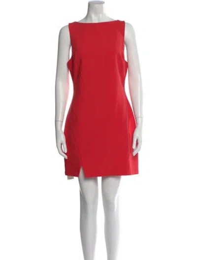 Pre-owned Likely Bateau Neckline Mini Dress In Red