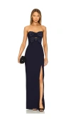 Likely Bea Strapless Gown In Navy