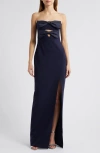 Likely Bea Strapless Gown In Navy