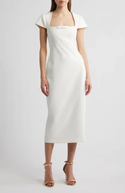 Likely Brodie Cocktail Midi Dress In White