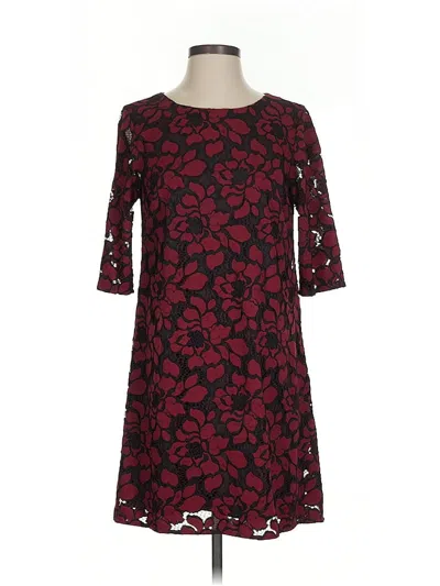Pre-owned Likely Casual Dress In Burgundy
