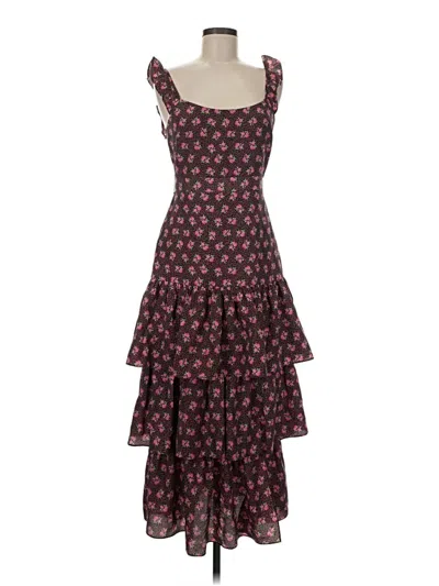 Pre-owned Likely Casual Dress In Burgundy