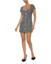 Likely Cira Embellished Tweed Minidress In Black