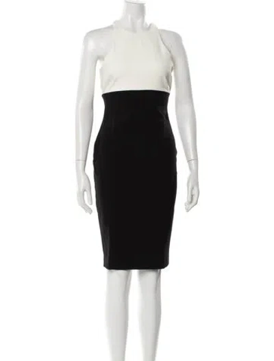 Pre-owned Likely Crew Neck Knee-length Dress In Black