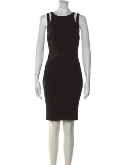 Pre-owned Likely Crew Neck Knee-length Dress In Black