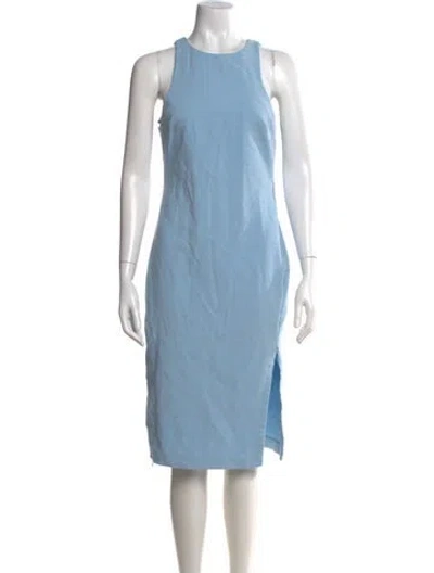 Pre-owned Likely Crew Neck Knee-length Dress In Blue